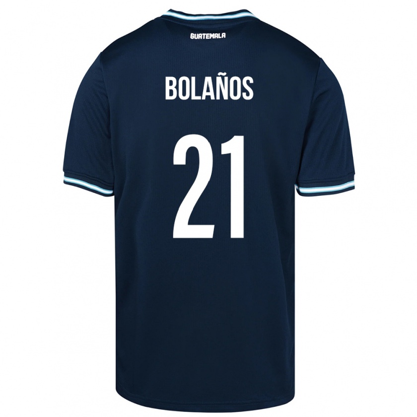 Kandiny Kinder Guatemala Diego Bolaños #21 Blau Auswärtstrikot Trikot 24-26 T-Shirt