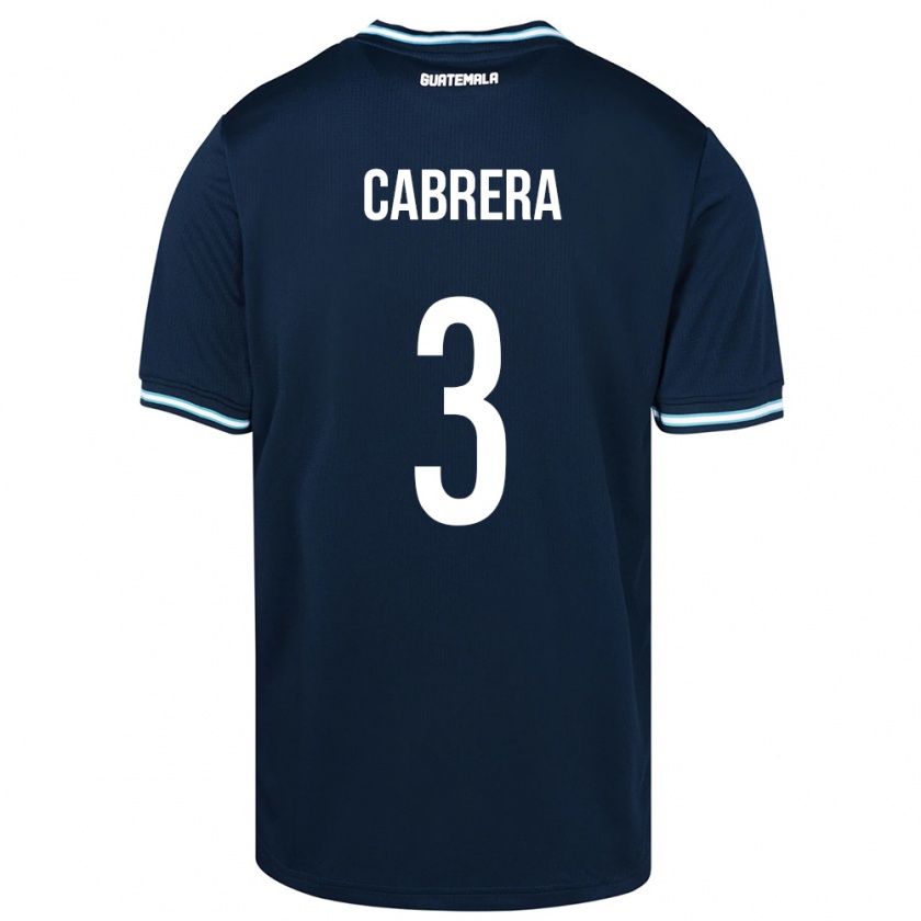 Kandiny Kinder Guatemala Gabriel Cabrera #3 Blau Auswärtstrikot Trikot 24-26 T-Shirt