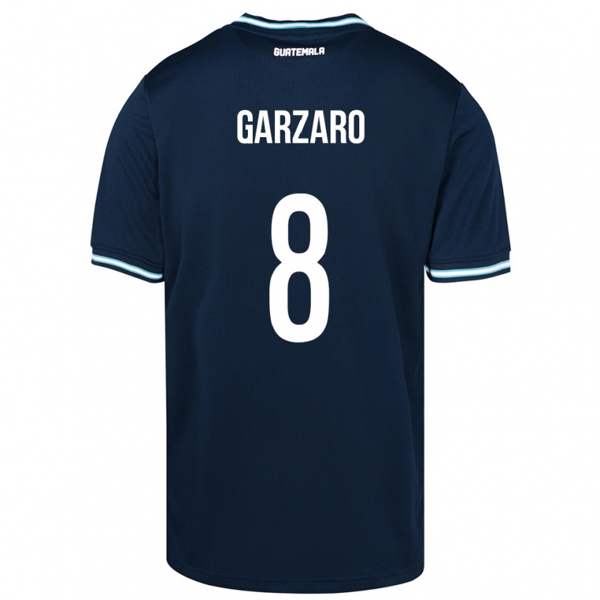 Kandiny Kinder Guatemala Santiago Garzaro #8 Blau Auswärtstrikot Trikot 24-26 T-Shirt