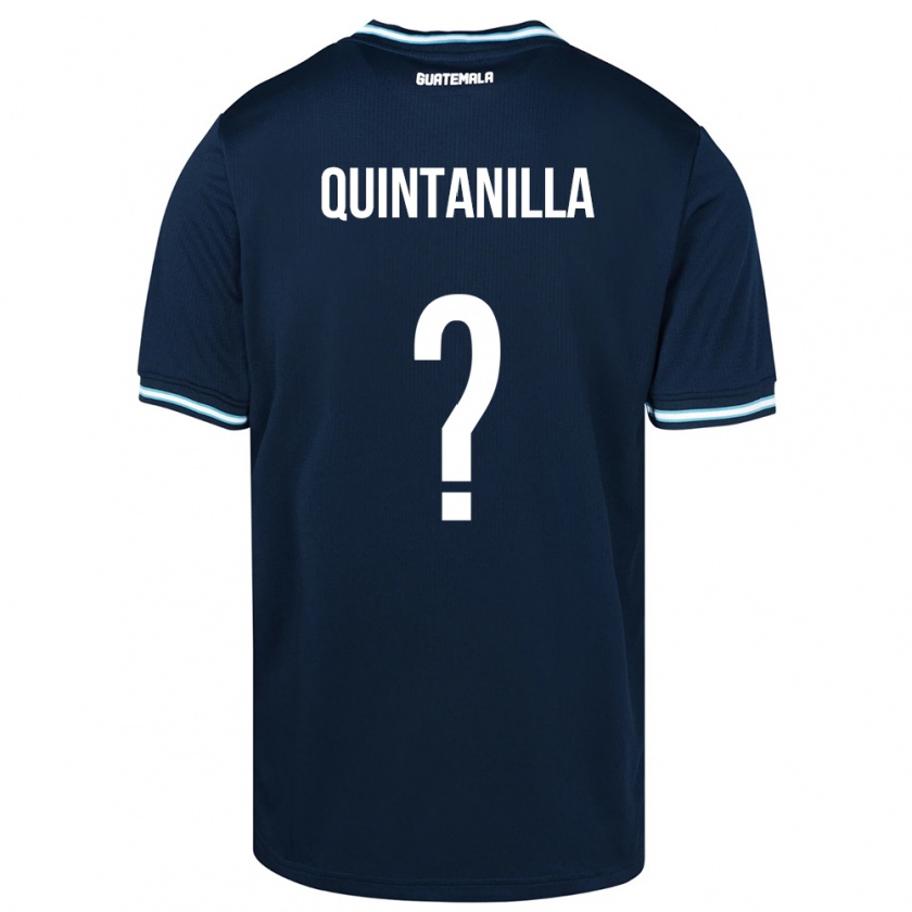 Kandiny Kinder Guatemala Anayelli Quintanilla #0 Blau Auswärtstrikot Trikot 24-26 T-Shirt