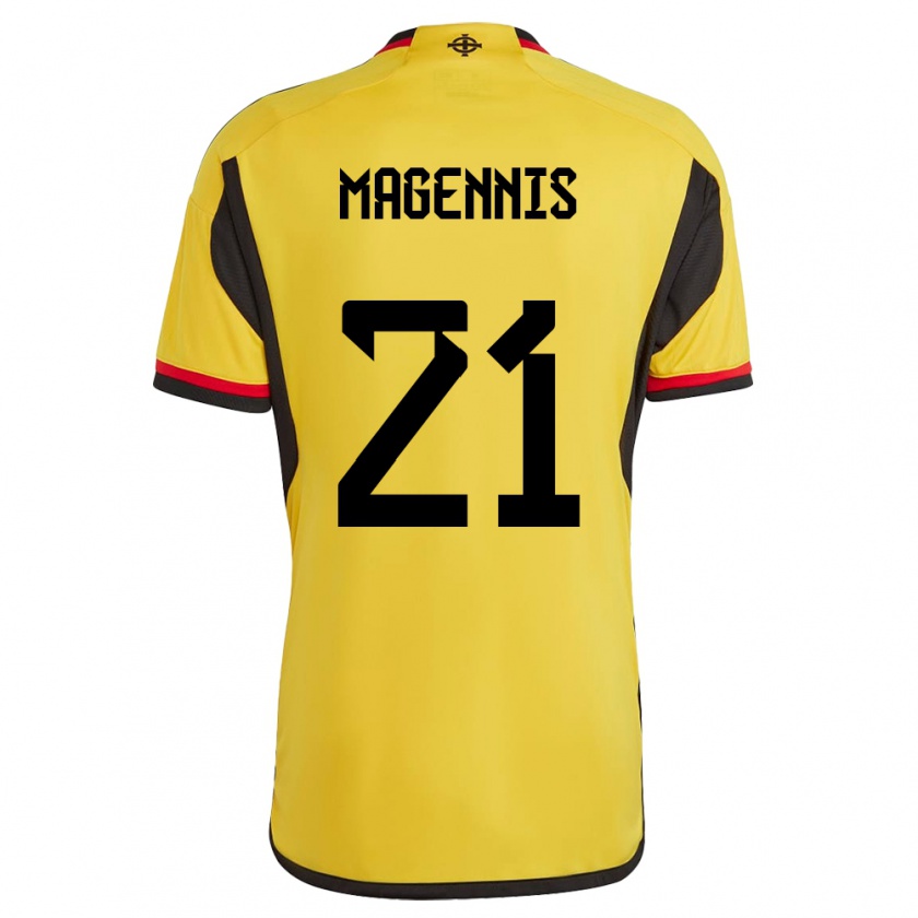 Kandiny Kinder Nordirland Josh Magennis #21 Weiß Auswärtstrikot Trikot 24-26 T-Shirt