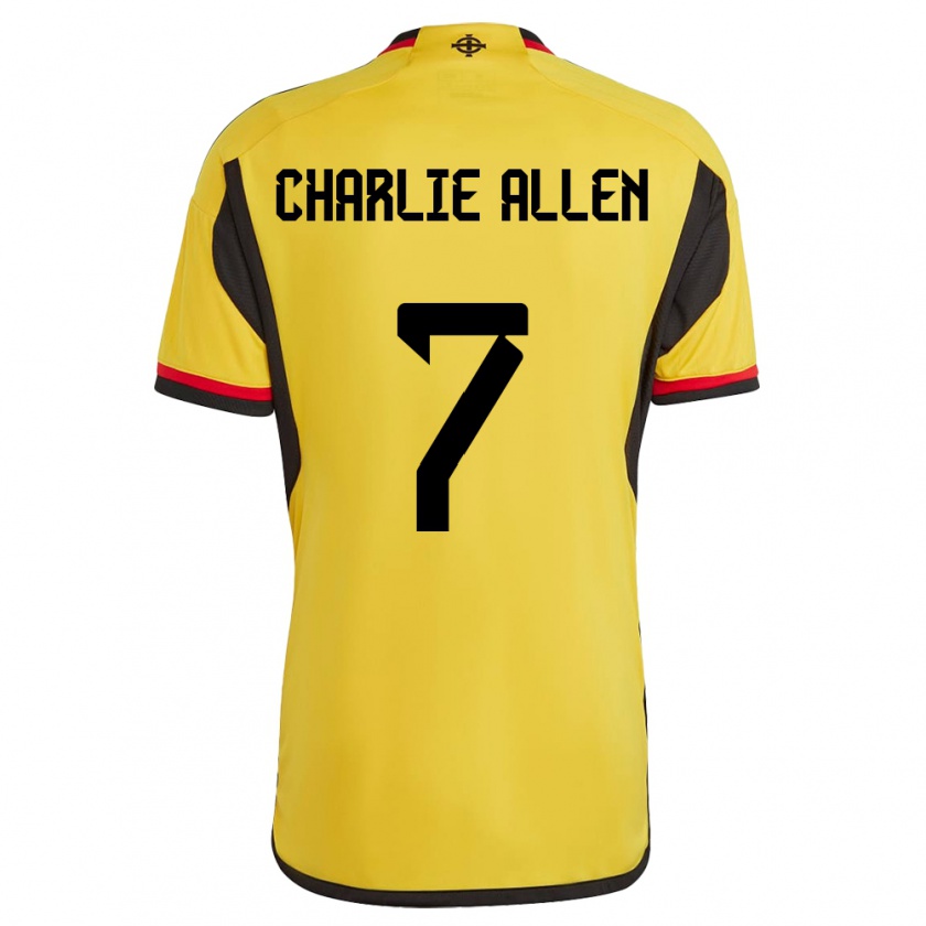 Kandiny Kinder Nordirland Charlie Allen #7 Weiß Auswärtstrikot Trikot 24-26 T-Shirt