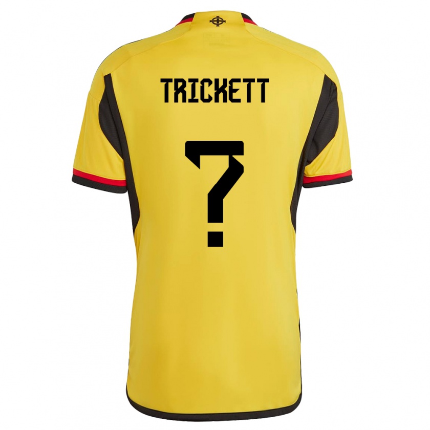 Kandiny Kinder Nordirland Lewis Trickett #0 Weiß Auswärtstrikot Trikot 24-26 T-Shirt