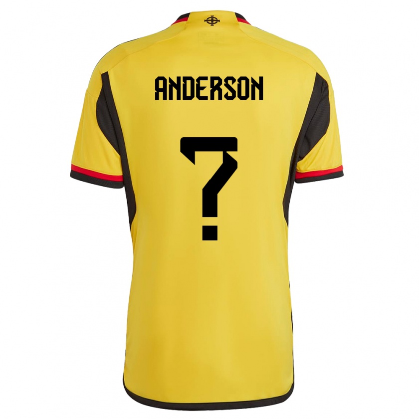 Kandiny Kinder Nordirland Callum Anderson #0 Weiß Auswärtstrikot Trikot 24-26 T-Shirt