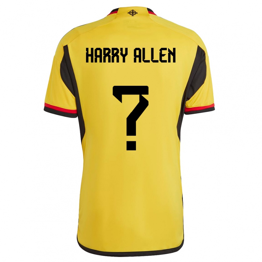 Kandiny Kinder Nordirland Harry Allen #0 Weiß Auswärtstrikot Trikot 24-26 T-Shirt