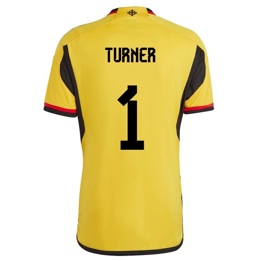 Kandiny Kinder Nordirland Shannon Turner #1 Weiß Auswärtstrikot Trikot 24-26 T-Shirt