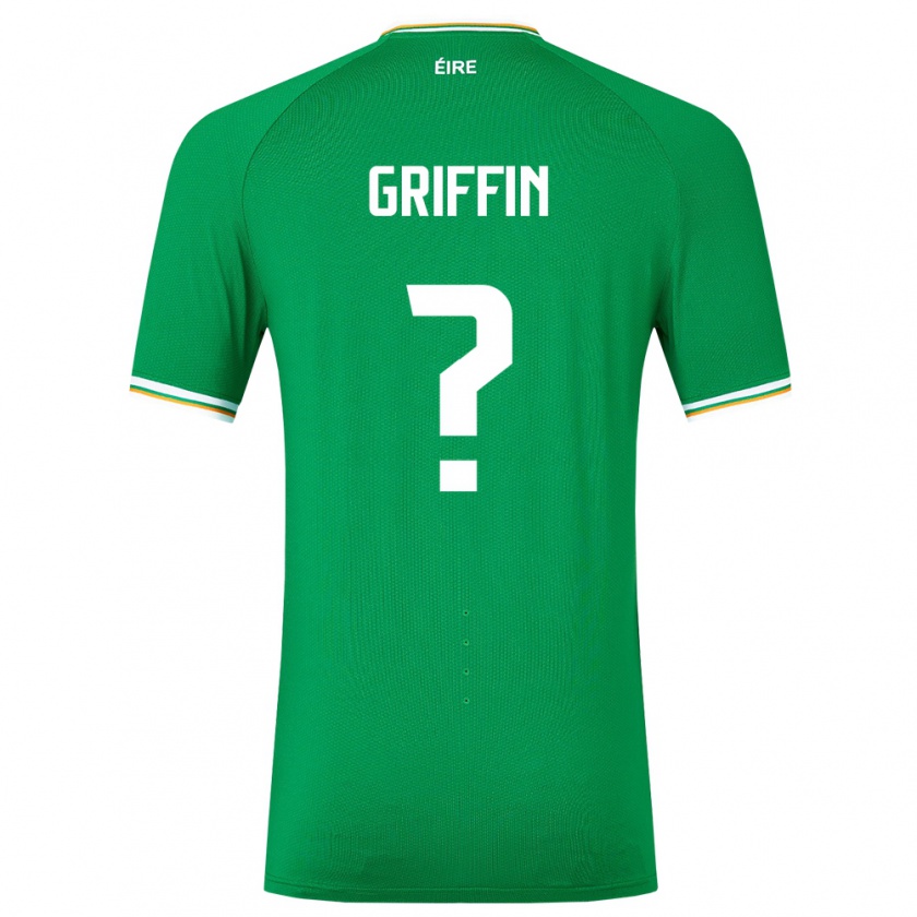 Kandiny Herren Irische Jake Griffin #0 Grün Heimtrikot Trikot 24-26 T-Shirt