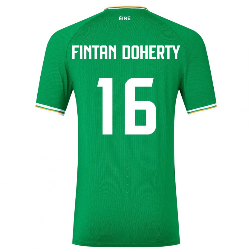 Kandiny Herren Irische Fintan Doherty #16 Grün Heimtrikot Trikot 24-26 T-Shirt