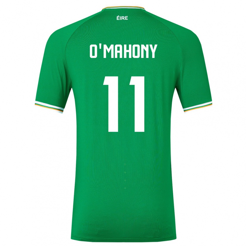 Kandiny Herren Irische Éabha O'mahony #11 Grün Heimtrikot Trikot 24-26 T-Shirt