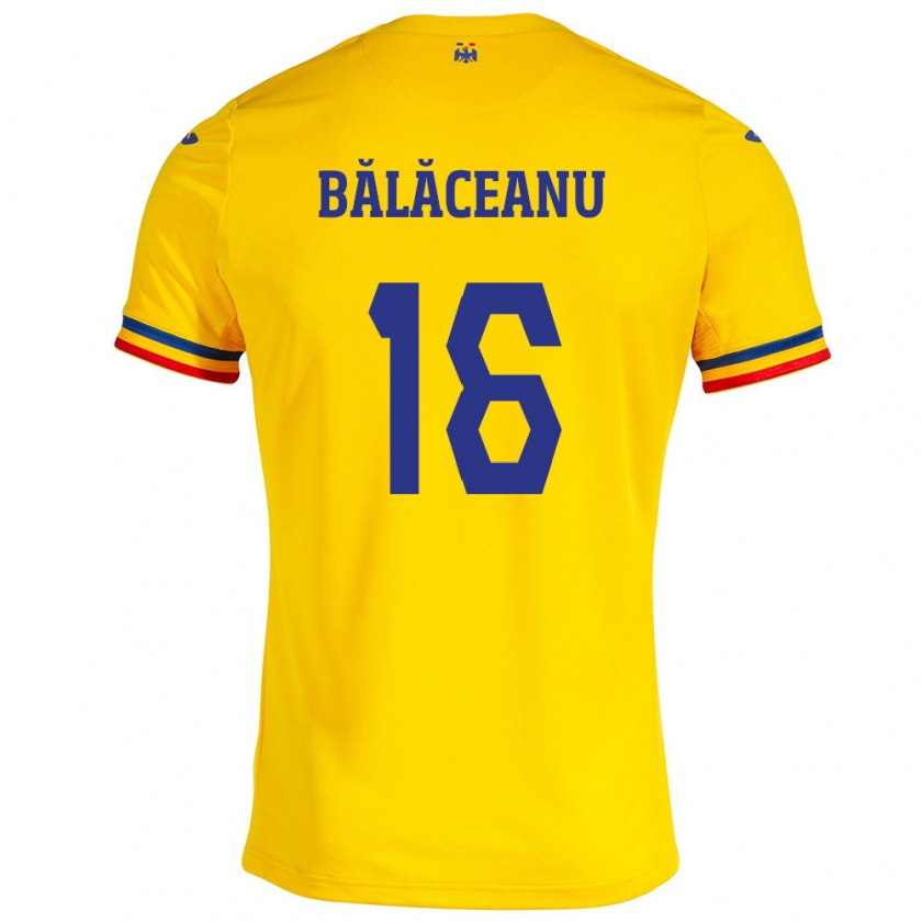 Kandiny Herren Rumänische Ioana Bălăceanu #16 Gelb Heimtrikot Trikot 24-26 T-Shirt