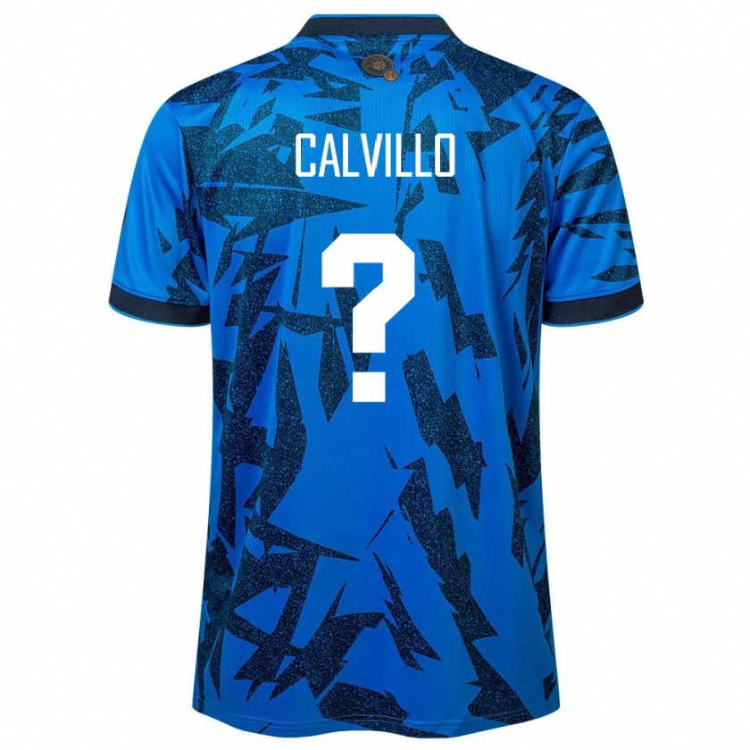 Kandiny Herren El Salvador Eric Calvillo #0 Blau Heimtrikot Trikot 24-26 T-Shirt