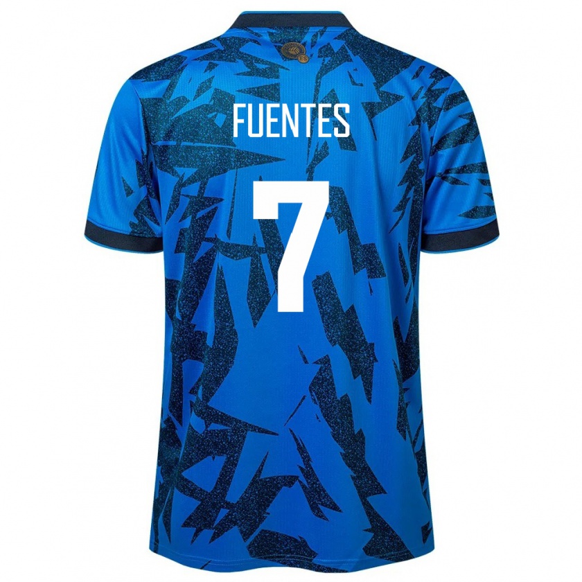 Kandiny Herren El Salvador Danielle Fuentes #7 Blau Heimtrikot Trikot 24-26 T-Shirt