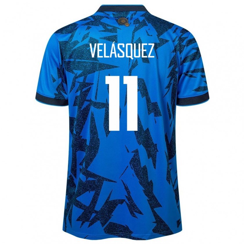 Kandiny Herren El Salvador Jackeline Velásquez #11 Blau Heimtrikot Trikot 24-26 T-Shirt