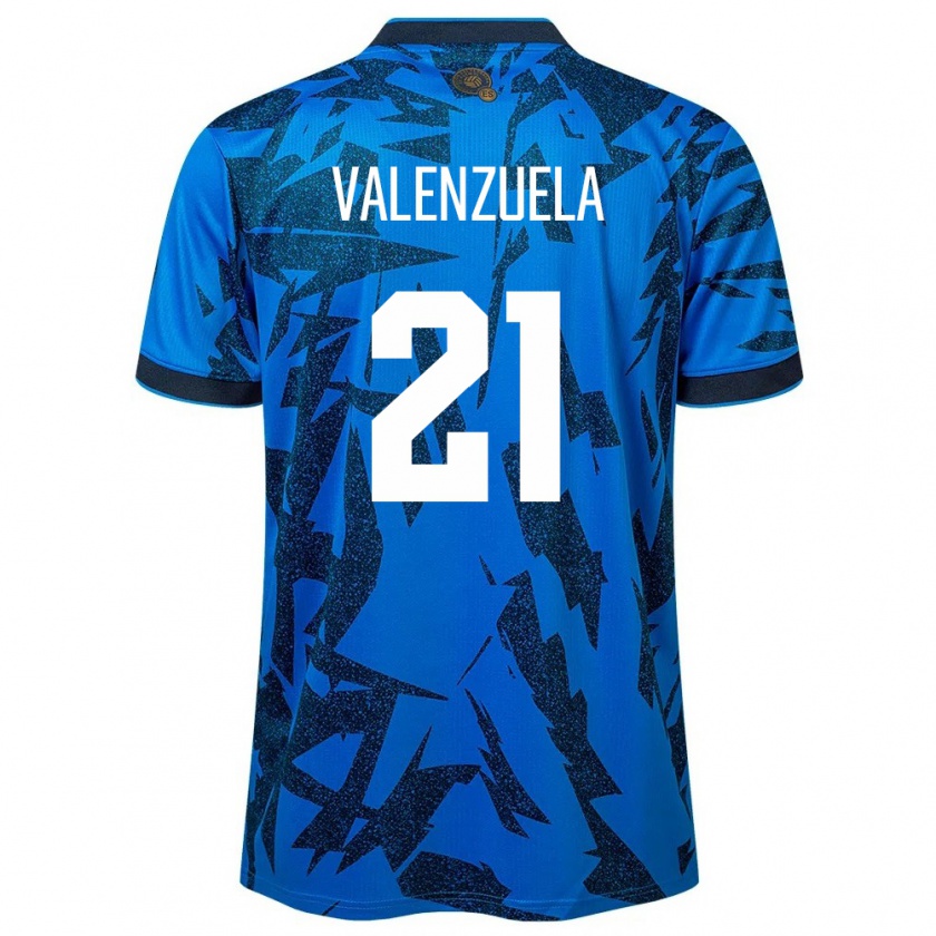 Kandiny Herren El Salvador Ana Valenzuela #21 Blau Heimtrikot Trikot 24-26 T-Shirt