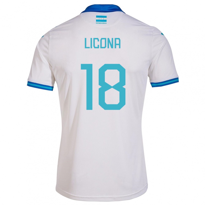 Kandiny Herren Honduras Marlon Licona #18 Weiß Heimtrikot Trikot 24-26 T-Shirt