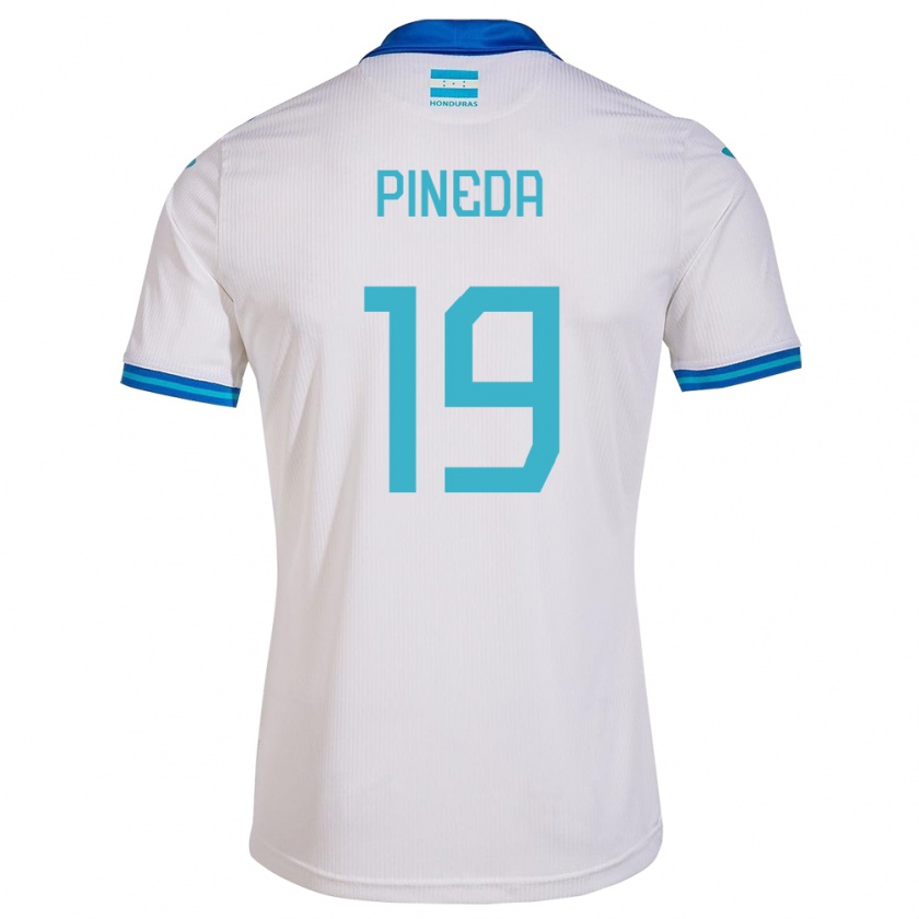 Kandiny Herren Honduras Carlos Pineda #19 Weiß Heimtrikot Trikot 24-26 T-Shirt