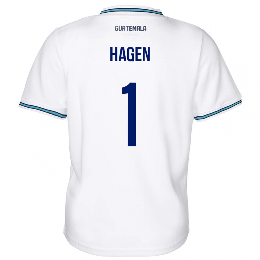 Kandiny Herren Guatemala Nicholas Hagen #1 Weiß Heimtrikot Trikot 24-26 T-Shirt