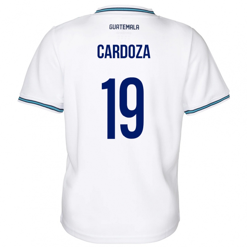 Kandiny Herren Guatemala Elmer Cardoza #19 Weiß Heimtrikot Trikot 24-26 T-Shirt