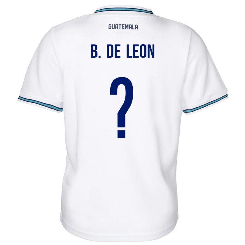 Kandiny Herren Guatemala Brandon De Leon #0 Weiß Heimtrikot Trikot 24-26 T-Shirt