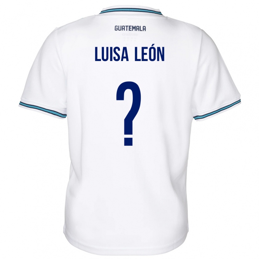 Kandiny Herren Guatemala Luisa León #0 Weiß Heimtrikot Trikot 24-26 T-Shirt