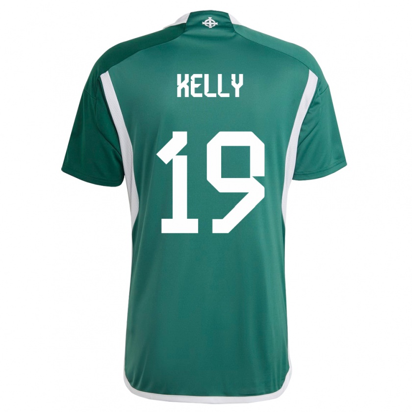 Kandiny Herren Nordirland Oscar Kelly #19 Grün Heimtrikot Trikot 24-26 T-Shirt