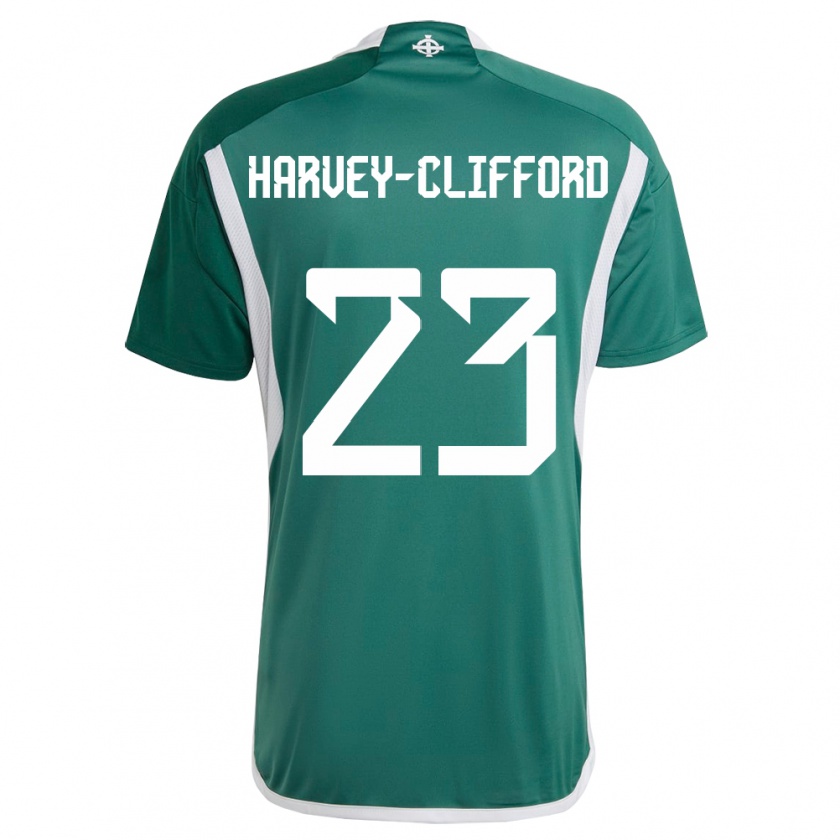 Kandiny Herren Nordirland Maddy Harvey-Clifford #23 Grün Heimtrikot Trikot 24-26 T-Shirt