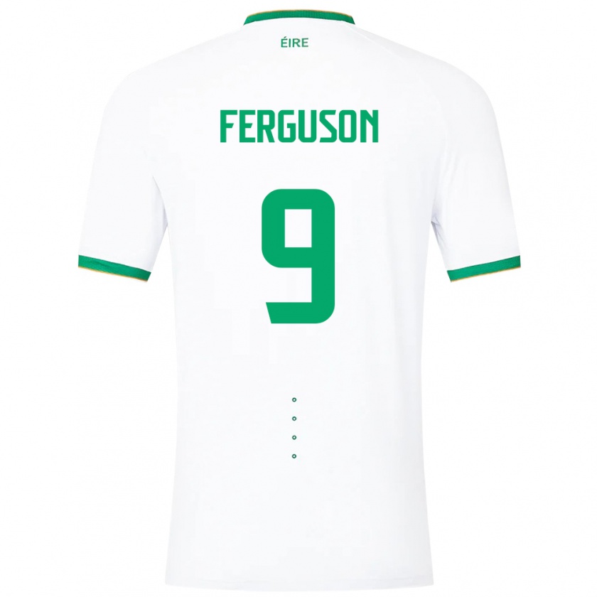 Kandiny Herren Irische Evan Ferguson #9 Weiß Auswärtstrikot Trikot 24-26 T-Shirt