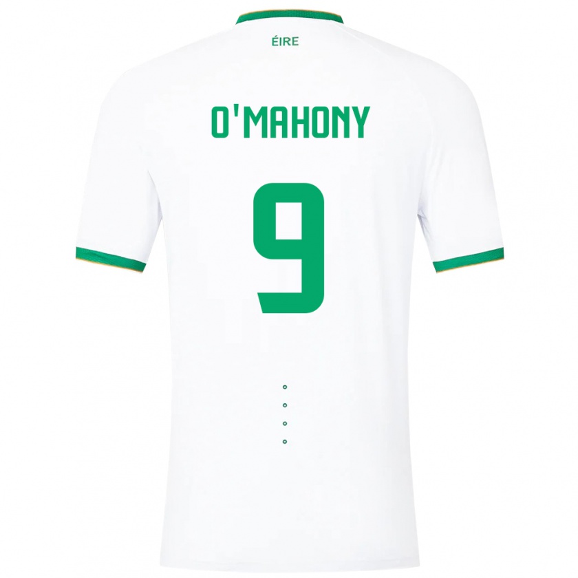 Kandiny Herren Irische Mark O'mahony #9 Weiß Auswärtstrikot Trikot 24-26 T-Shirt