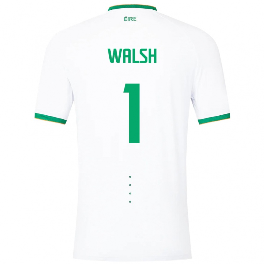 Kandiny Herren Irische Conor Walsh #1 Weiß Auswärtstrikot Trikot 24-26 T-Shirt