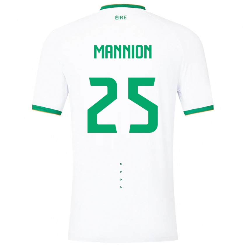 Kandiny Herren Irische Aoife Mannion #25 Weiß Auswärtstrikot Trikot 24-26 T-Shirt