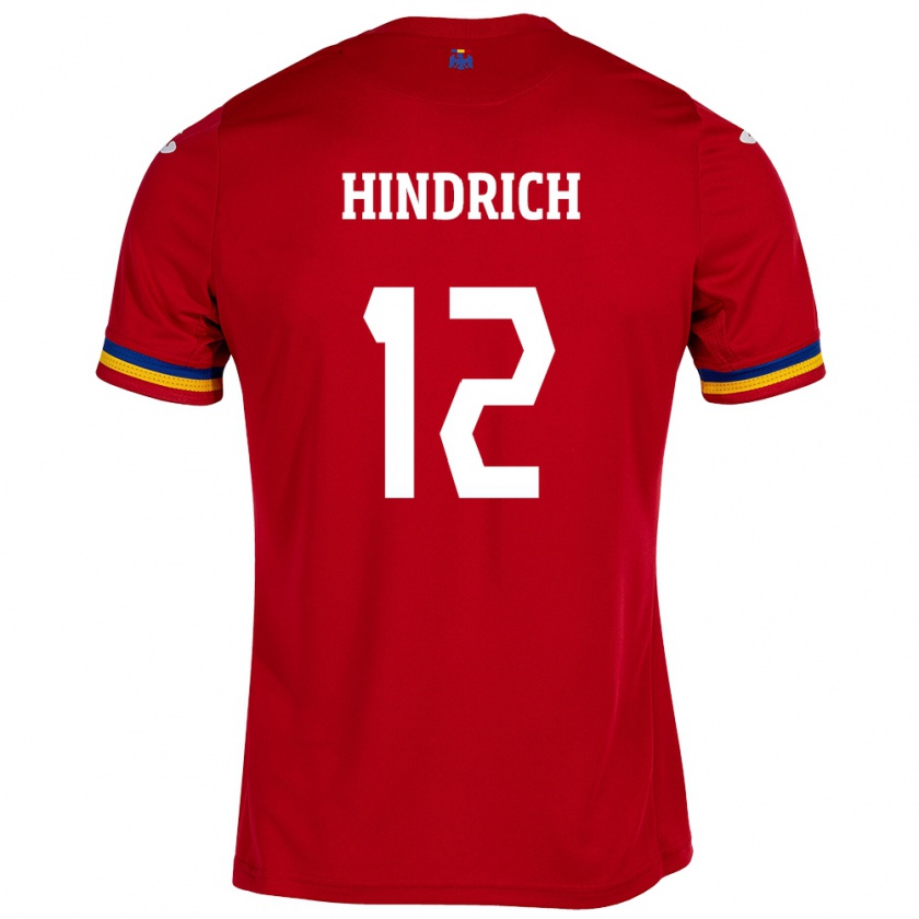 Kandiny Herren Rumänische Otto Hindrich #12 Rot Auswärtstrikot Trikot 24-26 T-Shirt