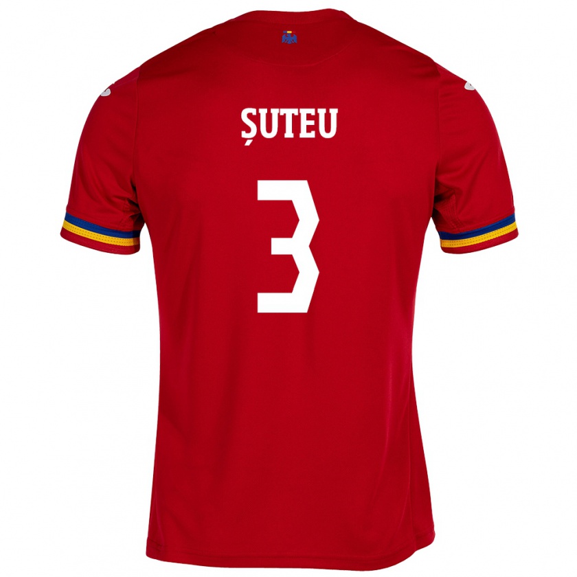 Kandiny Herren Rumänische Alexandru Șuteu #3 Rot Auswärtstrikot Trikot 24-26 T-Shirt