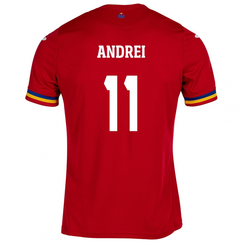 Kandiny Herren Rumänische Doru Andrei #11 Rot Auswärtstrikot Trikot 24-26 T-Shirt