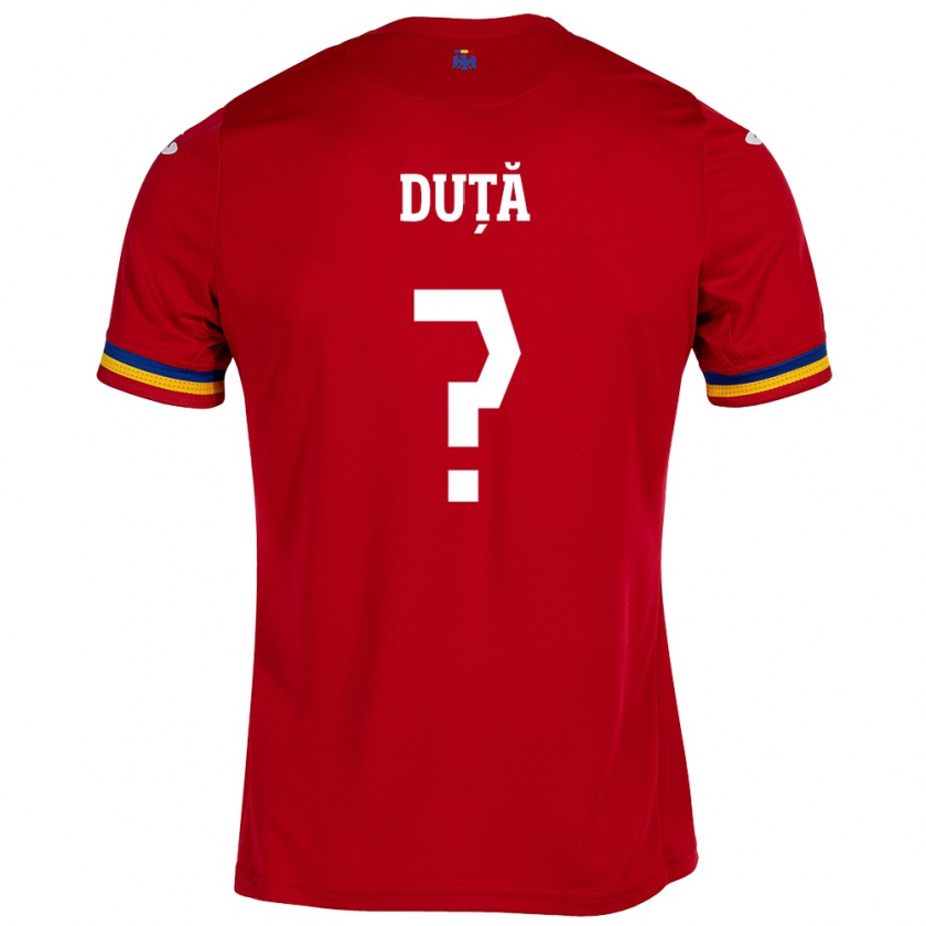 Kandiny Herren Rumänische Andrei Duță #0 Rot Auswärtstrikot Trikot 24-26 T-Shirt