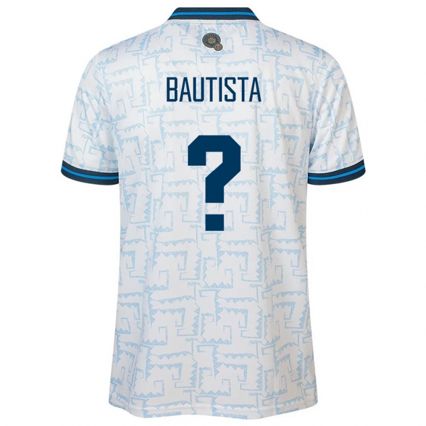 Kandiny Herren El Salvador Ezequiel Bautista #0 Weiß Auswärtstrikot Trikot 24-26 T-Shirt