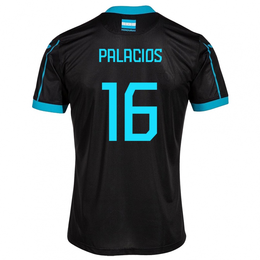 Kandiny Herren Honduras Danilo Palacios #16 Schwarz Auswärtstrikot Trikot 24-26 T-Shirt