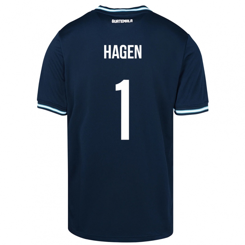 Kandiny Herren Guatemala Nicholas Hagen #1 Blau Auswärtstrikot Trikot 24-26 T-Shirt