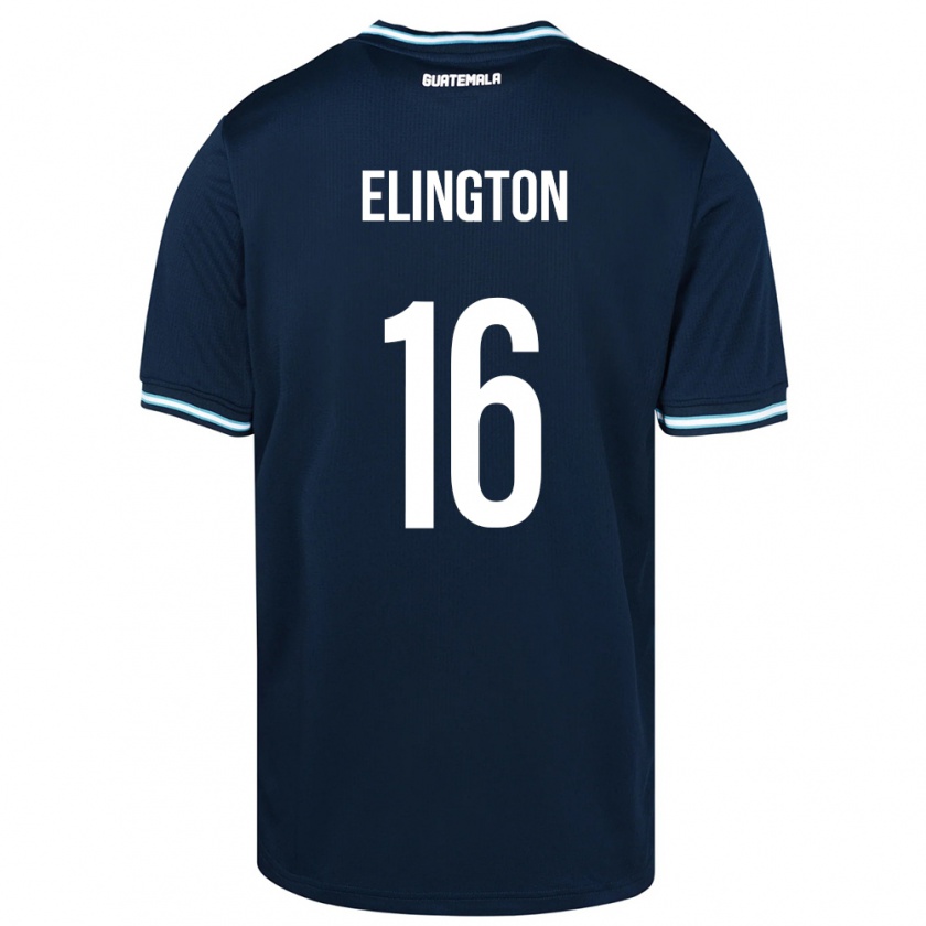 Kandiny Herren Guatemala Elvi Elington #16 Blau Auswärtstrikot Trikot 24-26 T-Shirt