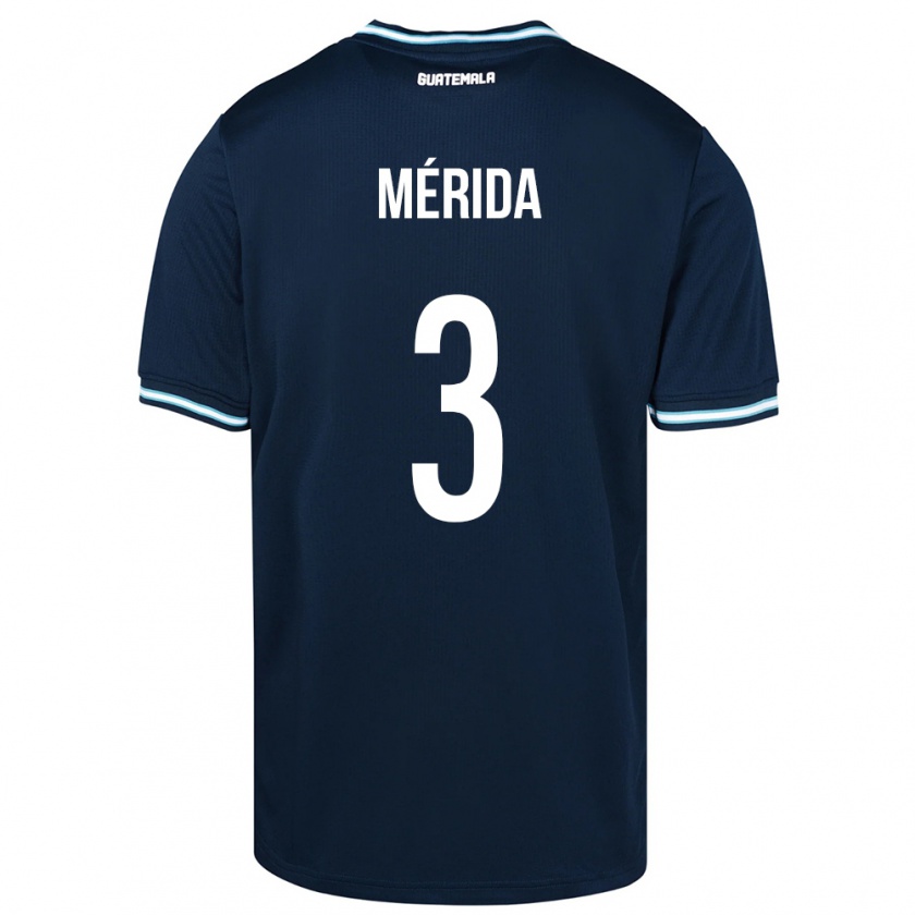 Kandiny Herren Guatemala Daniel Mérida #3 Blau Auswärtstrikot Trikot 24-26 T-Shirt