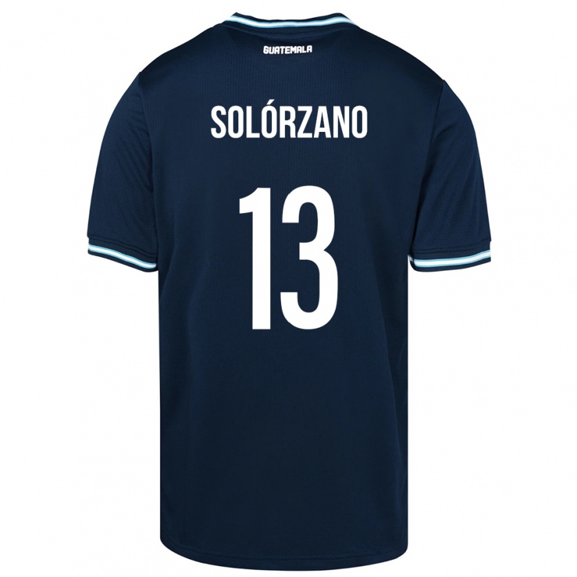 Kandiny Herren Guatemala Aisha Solórzano #13 Blau Auswärtstrikot Trikot 24-26 T-Shirt