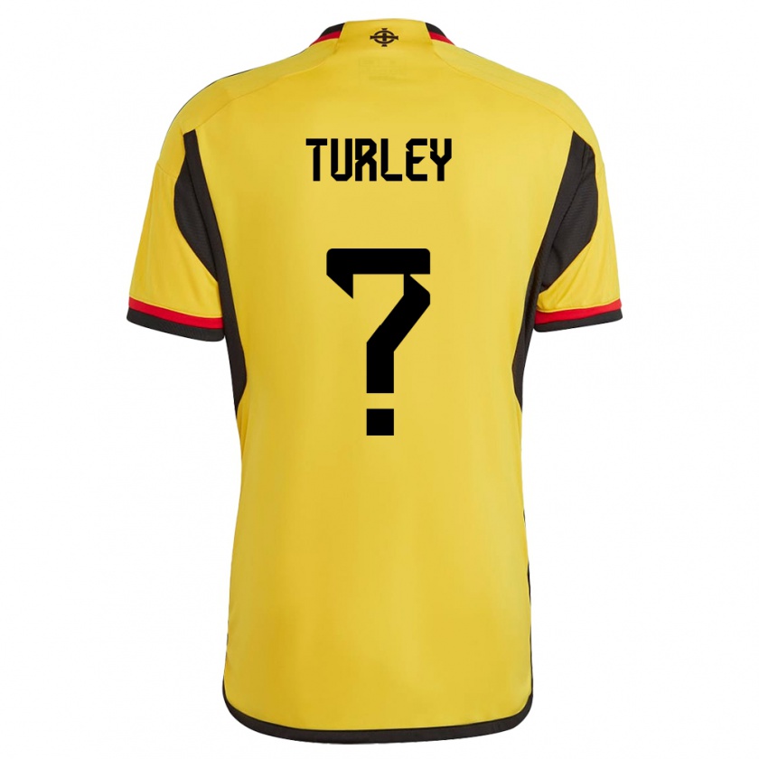 Kandiny Herren Nordirland Francis Turley #0 Weiß Auswärtstrikot Trikot 24-26 T-Shirt