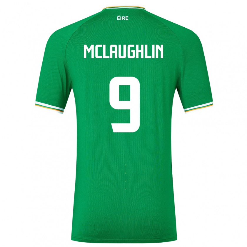 Kandiny Damen Irische Erin Mclaughlin #9 Grün Heimtrikot Trikot 24-26 T-Shirt