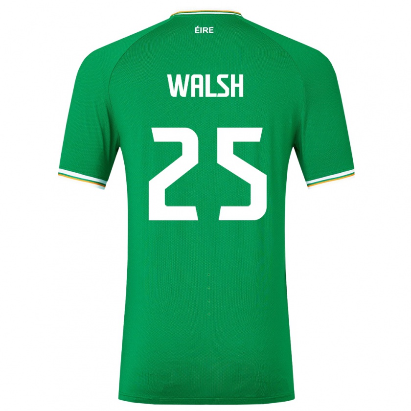 Kandiny Damen Irische Megan Walsh #25 Grün Heimtrikot Trikot 24-26 T-Shirt