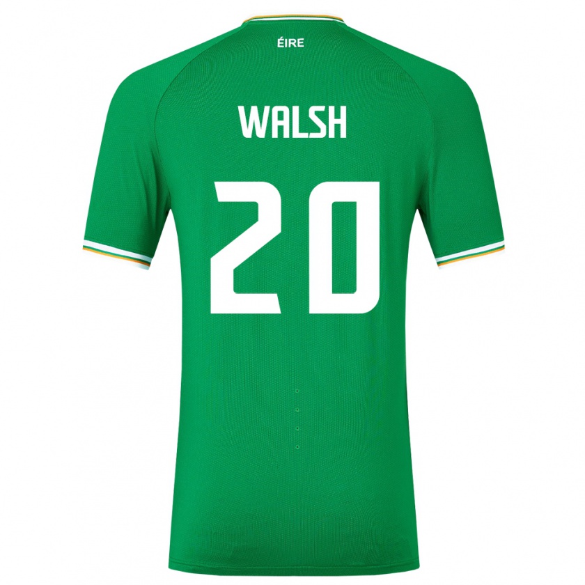 Kandiny Damen Irische Claire Walsh #20 Grün Heimtrikot Trikot 24-26 T-Shirt