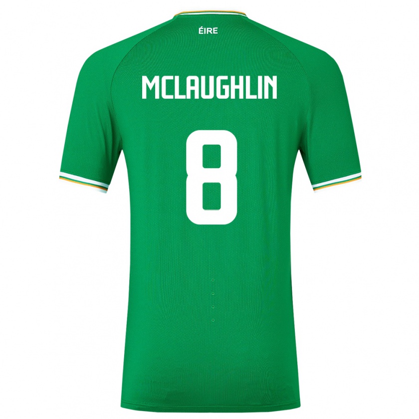 Kandiny Damen Irische Roma Mclaughlin #8 Grün Heimtrikot Trikot 24-26 T-Shirt