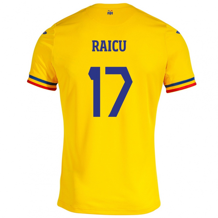 Kandiny Damen Rumänische Alin Raicu #17 Gelb Heimtrikot Trikot 24-26 T-Shirt