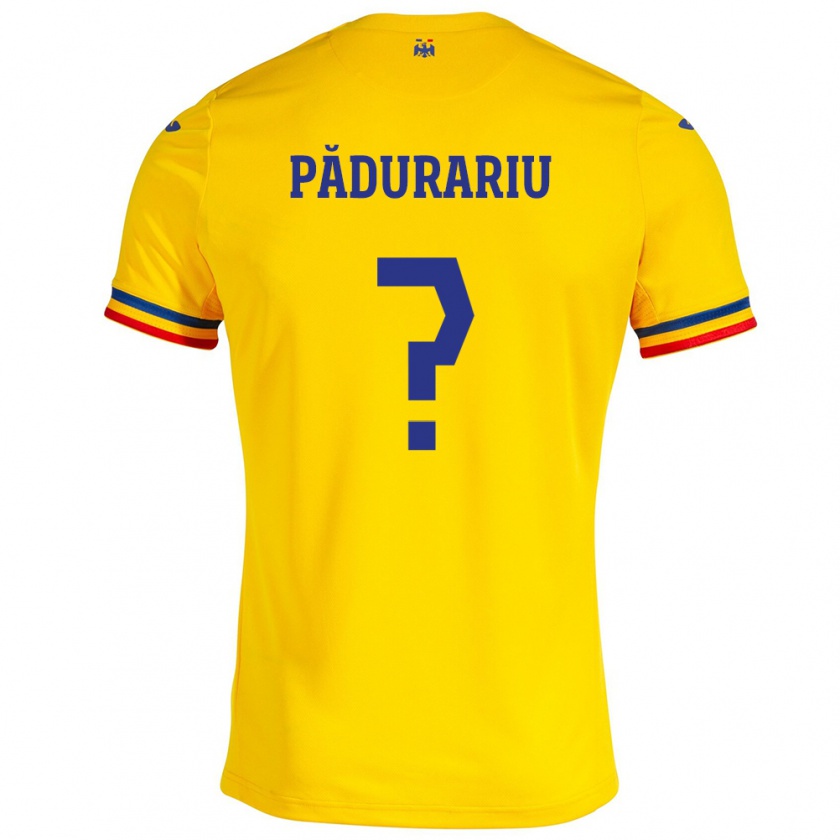Kandiny Damen Rumänische Ricardo Pădurariu #0 Gelb Heimtrikot Trikot 24-26 T-Shirt