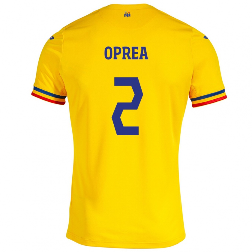Kandiny Damen Rumänische Olivia Oprea #2 Gelb Heimtrikot Trikot 24-26 T-Shirt