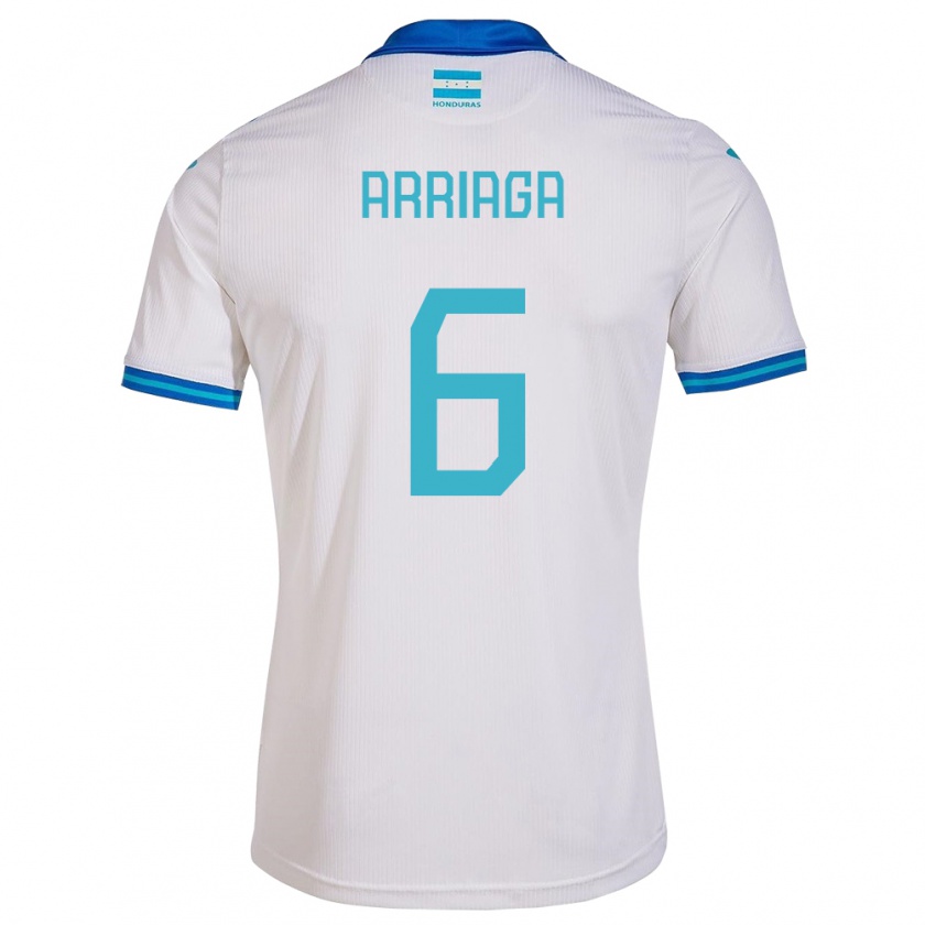 Kandiny Damen Honduras Javier Arriaga #6 Weiß Heimtrikot Trikot 24-26 T-Shirt
