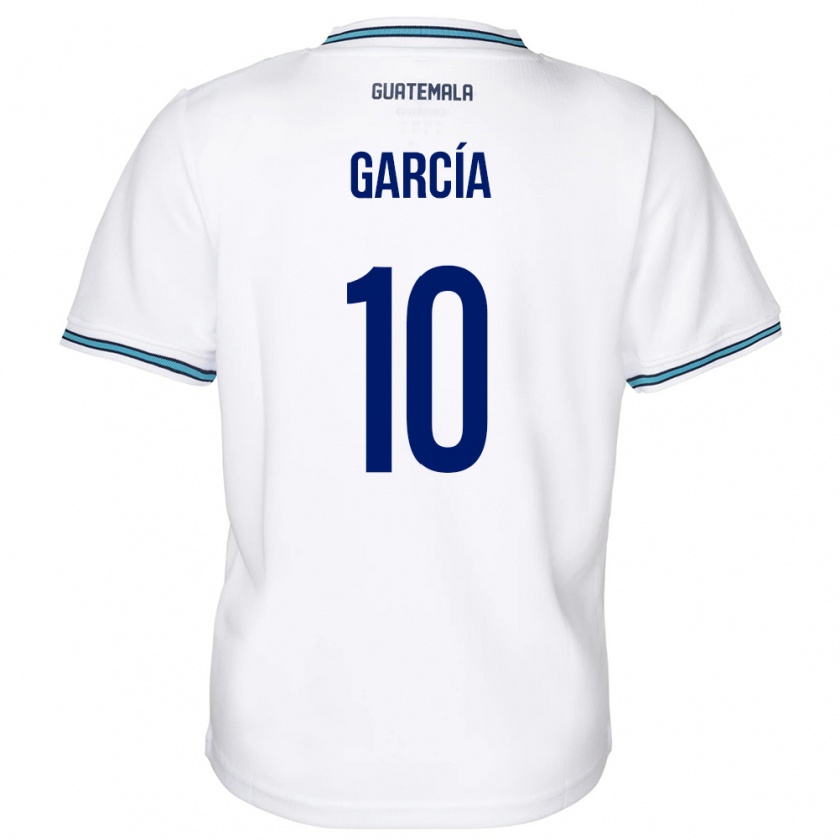 Kandiny Damen Guatemala Gabriel García #10 Weiß Heimtrikot Trikot 24-26 T-Shirt